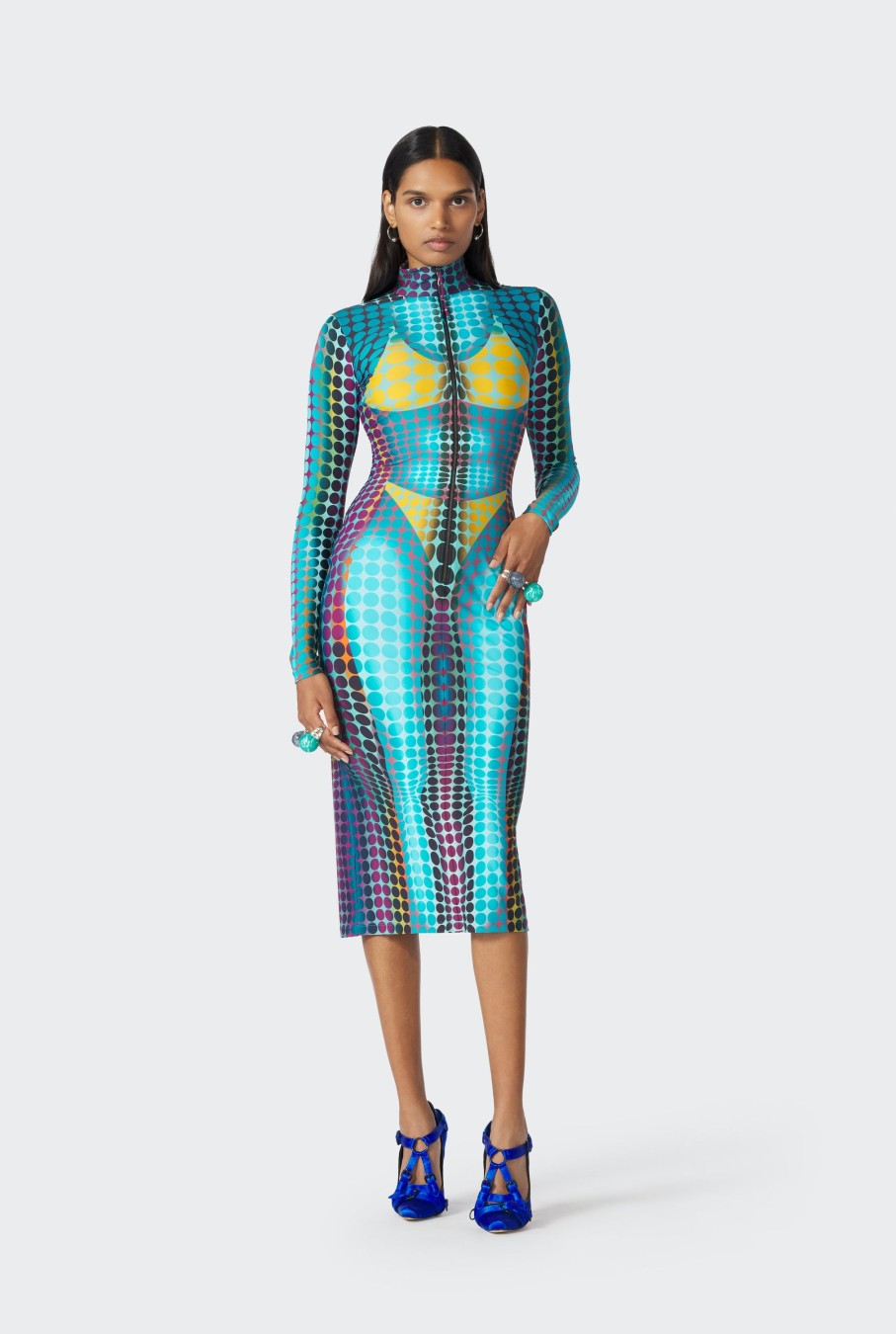 Cyber Jean Paul Gaultier | La Robe Imprimee Dots Bleue