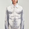 Jpg Xy/Projet Jean Paul Gaultier | La Veste Denim Body Morph Bleue Et Blanche