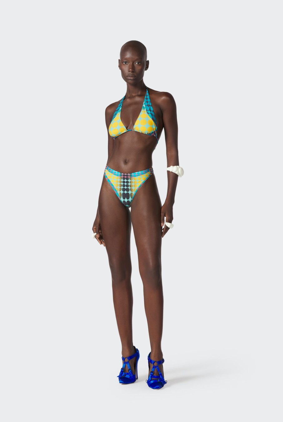 Cyber Jean Paul Gaultier | Le Haut De Bikini Imprime Dots Bleu