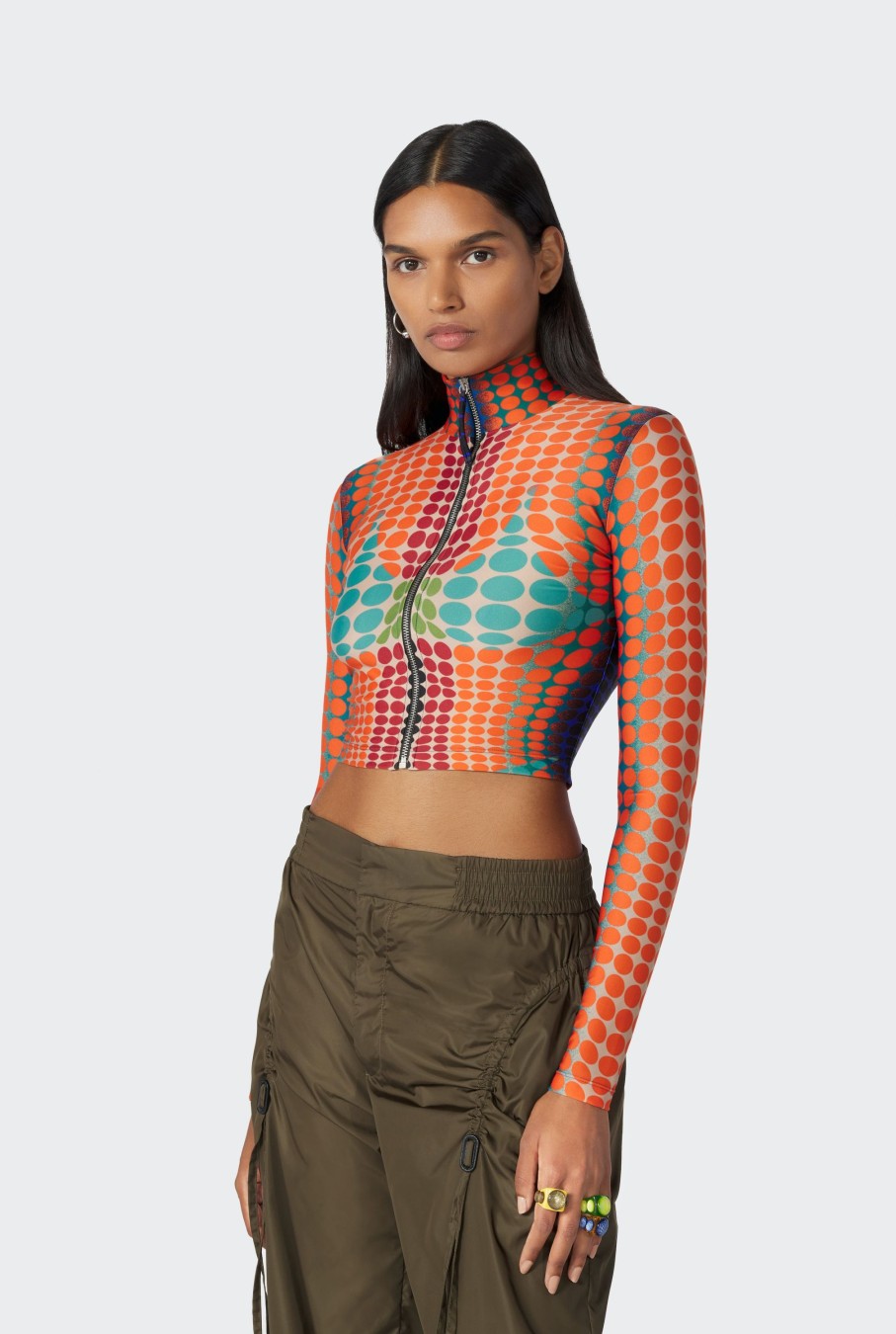 Cyber Jean Paul Gaultier | Le Top Imprime Dots Orange