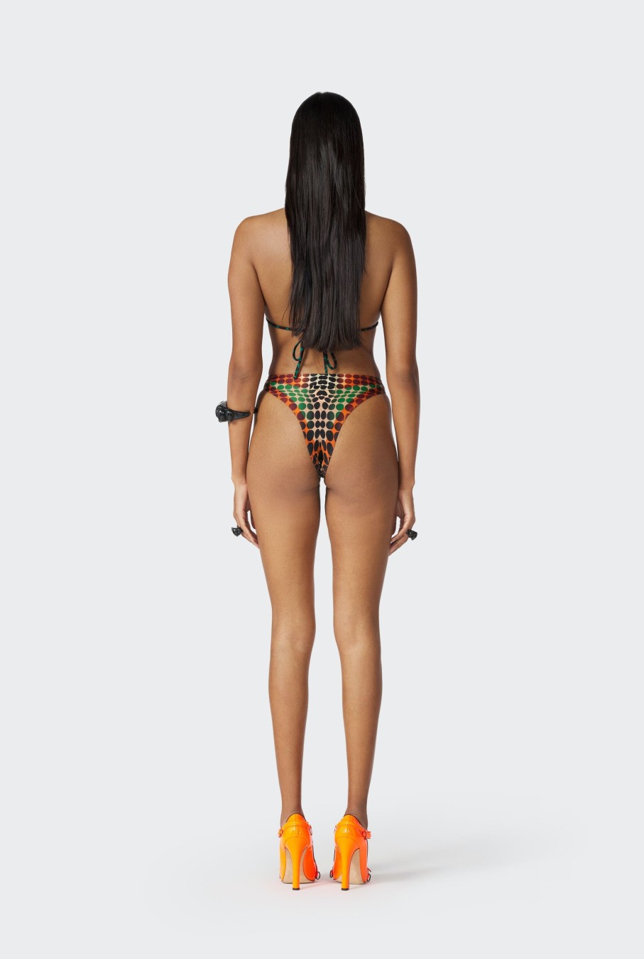 Cyber Jean Paul Gaultier | Le Bas De Bikini Imprime Dots Marron