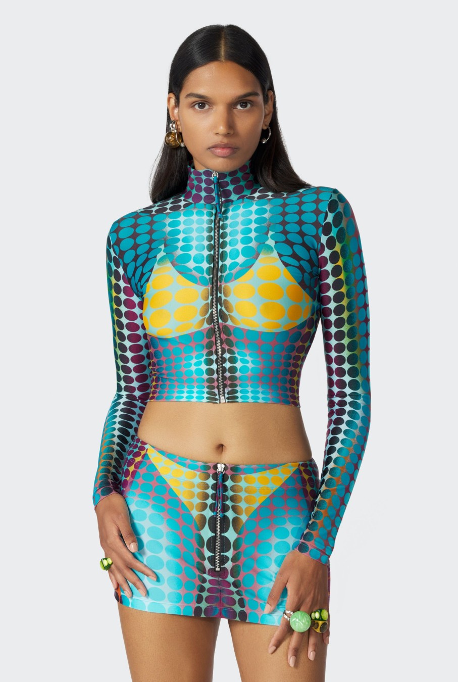 Cyber Jean Paul Gaultier | Le Top Imprime Dots Bleu