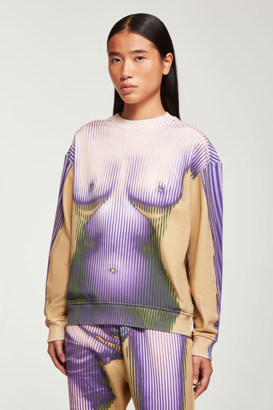 Jpg Xy/Projet Jean Paul Gaultier | Le Sweat Body Morph Violet Et Jaune