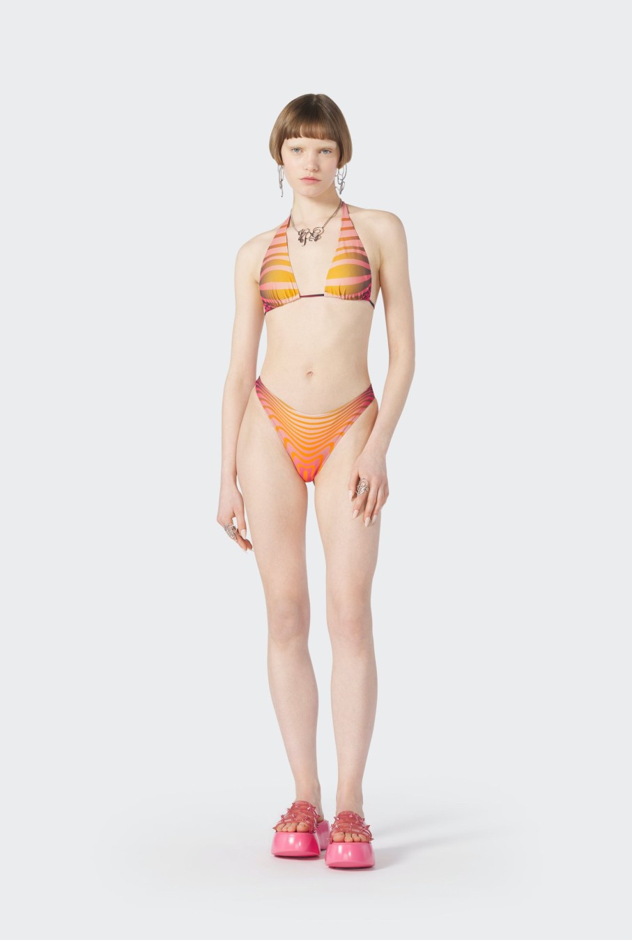 Fleurs Jean Paul Gaultier | Le Haut De Bikini Body Morphing Rouge