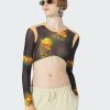 Fleurs Jean Paul Gaultier | Le Crop Top Fleurs Petit Grand Beige