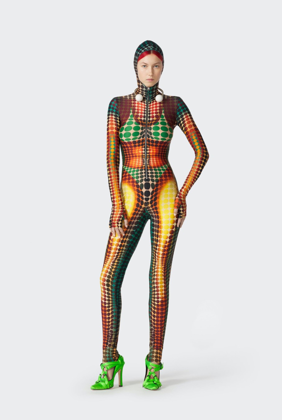 Cyber Jean Paul Gaultier | La Combinaison Imprimee Dots Marron