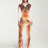 Jpg Xy/Projet Jean Paul Gaultier | Le Jean Asymetrique Body Morph Blanc Et Orange