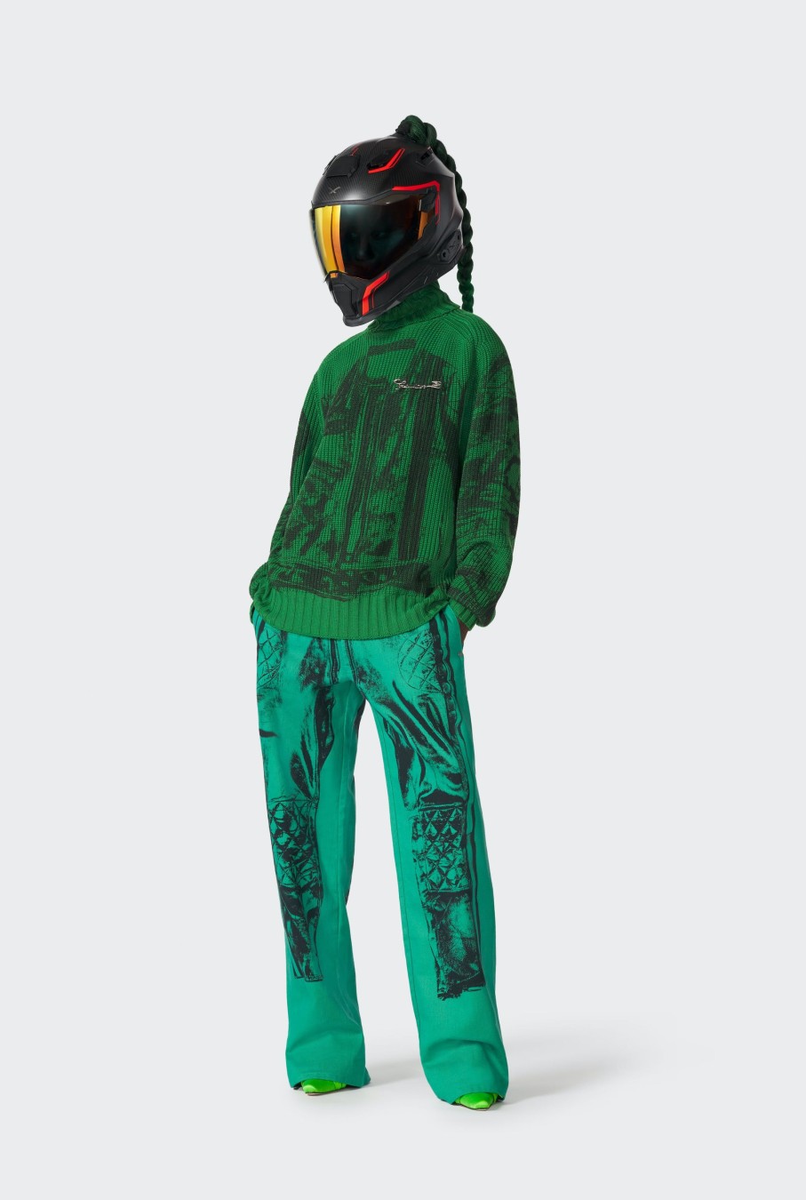 Collection "Bruler" Jean Paul Gaultier | Le Pull Motard Vert