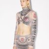 Tatouage De Collection Jean Paul Gaultier | Le Crop-Top Tattoo Soleil