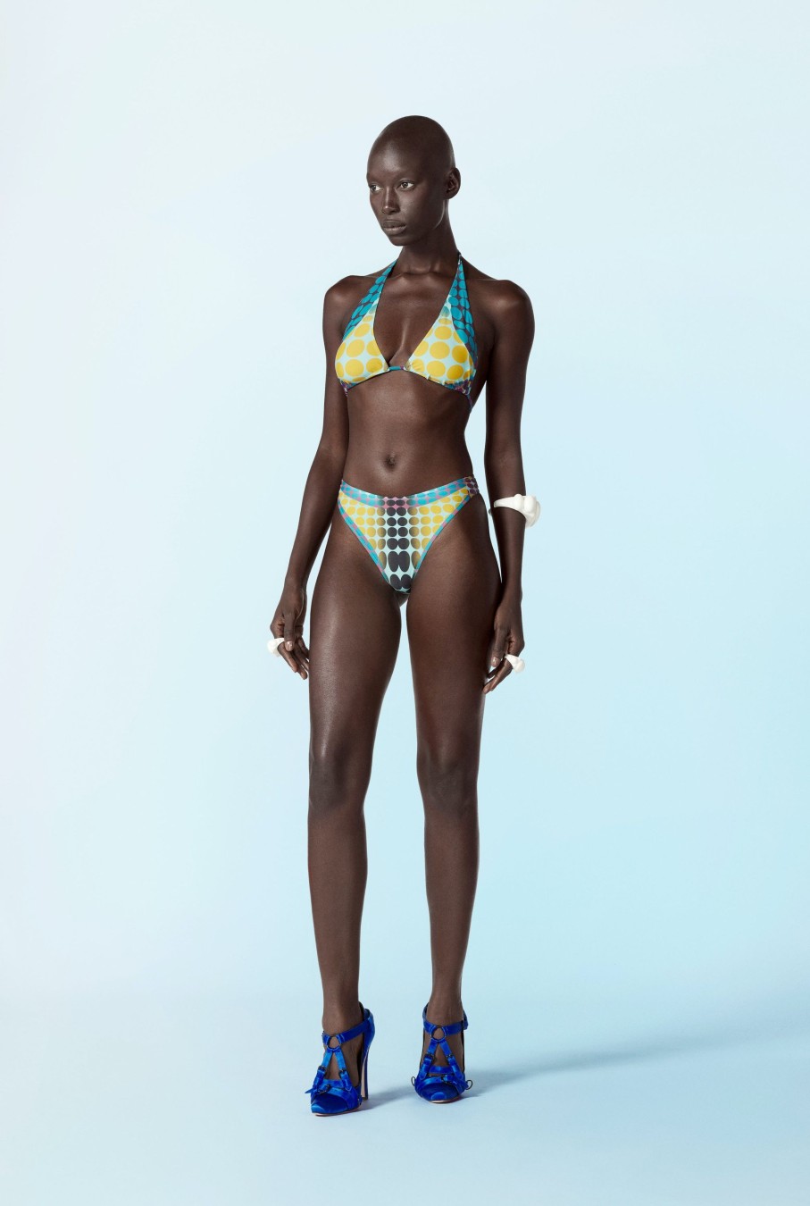 Cyber Jean Paul Gaultier | Le Bas De Bikini Imprime Dots Bleu