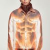 Jpg Xy/Projet Jean Paul Gaultier | La Veste Denim Body Morph Blanche Et Orange