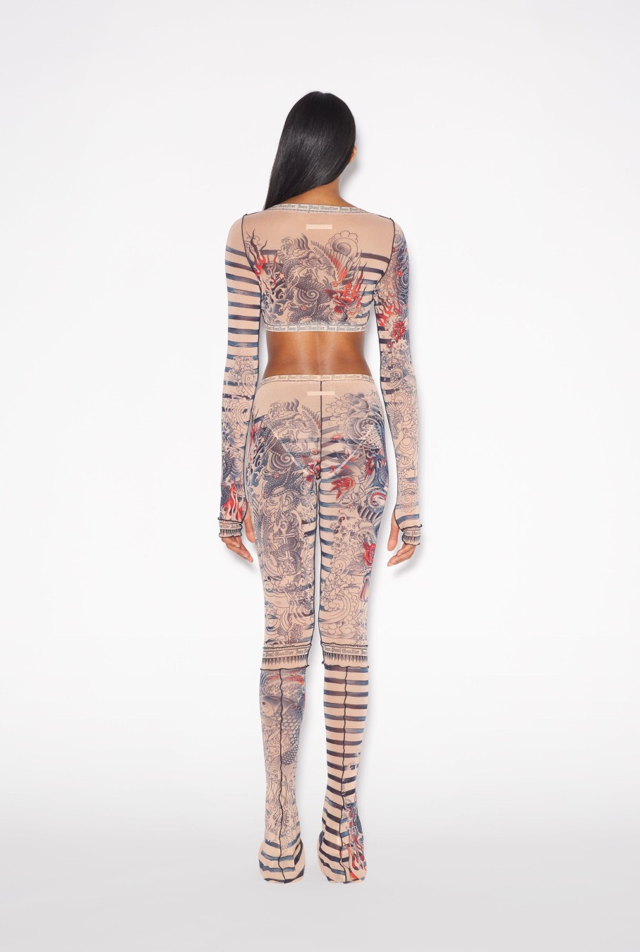 Tatouage De Collection Jean Paul Gaultier | Le Pantalon Tattoo Mariniere Nude