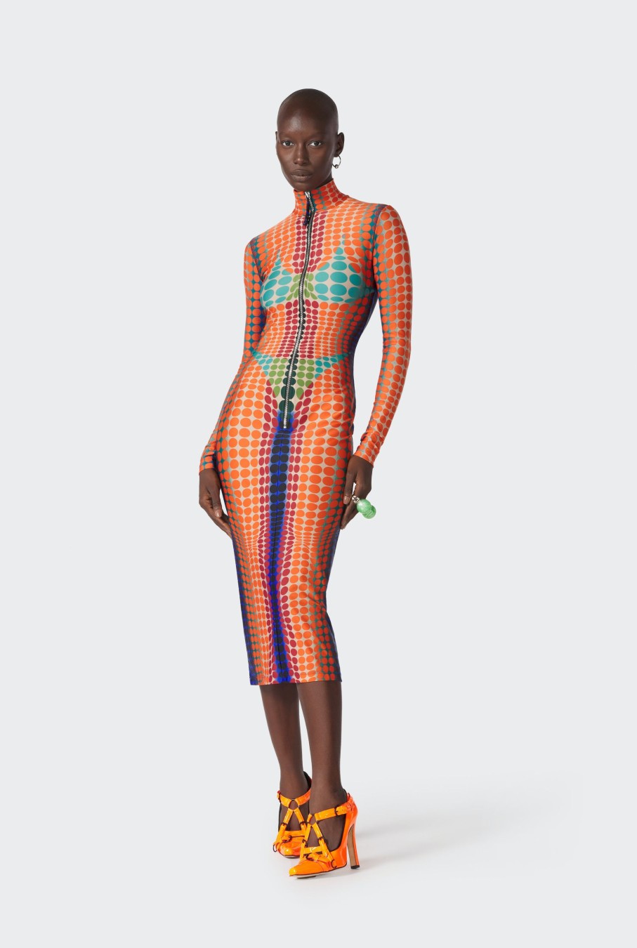 Cyber Jean Paul Gaultier | La Robe Imprimee Dots Orange