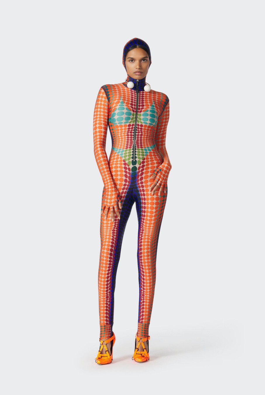 Cyber Jean Paul Gaultier | La Combinaison Imprimee Dots Orange