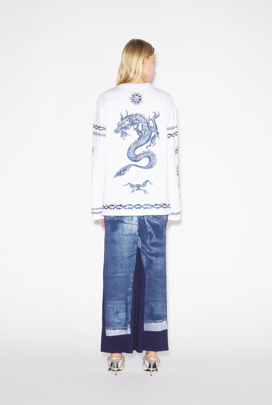 Sweat-Shirts Jean Paul Gaultier | Le Sweatshirt Tattoo Safe Sex Blanc