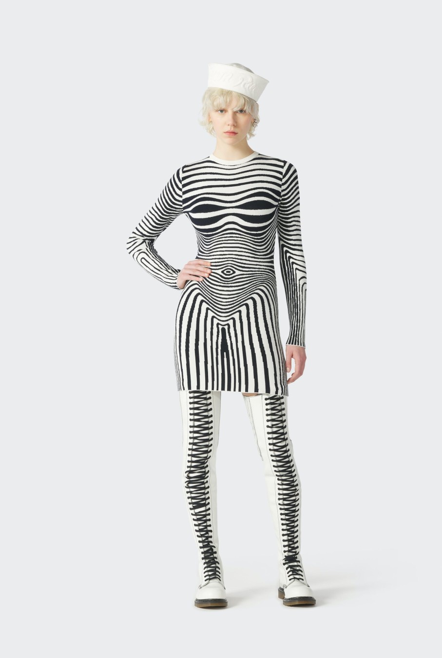 S'Habiller Comme Jean Paul Jean Paul Gaultier | La Robe Maille Body Morphing Marine